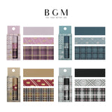 BGM ビージーエム マスキングテープ SCHOOL COLORS 15mm / 20mm / 30mm 和紙 モーヴピンク スモークブルー キャラメル グレー 学校 制服 スクール マステ ギフトカード 手帳 箔押し コラージュ 素材