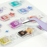 BGM ビージーエム シール用ピンセット シールデコ用 ピンク ブルー パープル シール ギフトカード 手帳 コラージュ 素材