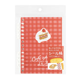 BGM-Stickerbuch, A6-Format, 24 Blatt, 48 Seiten, Café a la mode, Kuroneko und Zitronenkuchen, Kuroneko und Erdbeerkuchen, Trennpapier