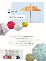 HIRATEN Hiraten Shaved ice Series Long Parasol Folding parasol Embroidery Blue Hawaii Remon melon