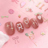 Set of 3 BGM Icing stickers that can also be used as nail stickers