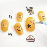Set of 3 BGM Icing stickers that can also be used as nail stickers
