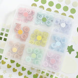 BGM ビージーエム シートシール デイリーパレットシール 6シート入り 特殊紙 手帳 スケジュール 丸 三角 四角 図形 シール ギフトカード 手帳 コラージュ 素材