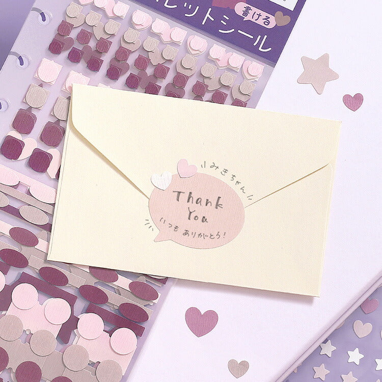 BGM ビージーエム シートシール デイリーパレットシール 6シート入り 特殊紙 手帳 スケジュール 丸 三角 四角 図形 シール ギフトカード 手帳 コラージュ 素材