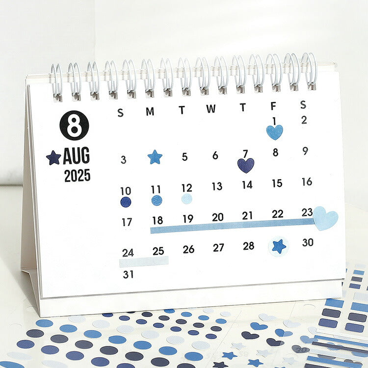 BGM ビージーエム シートシール デイリーパレットシール 6シート入り 特殊紙 手帳 スケジュール 丸 三角 四角 図形 シール ギフトカード 手帳 コラージュ 素材