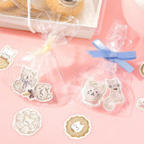 BGM ビージーエム フレークシール 4個セット ふわふわanimals 15デザインｘ3枚 (45枚) メレンゲドッグ メレンゲキャット ひよこエッグ はちみつベア まとめ買い 大人買い お得セット ギフト カード 手帳