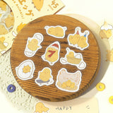 BGM ビージーエム フレークシール 4個セット ふわふわanimals 15デザインｘ3枚 (45枚) メレンゲドッグ メレンゲキャット ひよこエッグ はちみつベア まとめ買い 大人買い お得セット ギフト カード 手帳