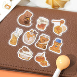 BGM ビージーエム フレークシール 4個セット ふわふわanimals 15デザインｘ3枚 (45枚) メレンゲドッグ メレンゲキャット ひよこエッグ はちみつベア まとめ買い 大人買い お得セット ギフト カード 手帳