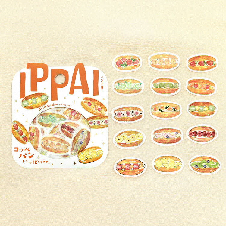 6個セット BGM ビージーエム フレークシール IPPAI いっぱい 和紙 ジュエリーがいっぱいです ホールケーキ コッペパン おうち カメラ 鳥 シール ギフトカード 手帳 箔押し コラージュ 素材 お得 まとめ買い