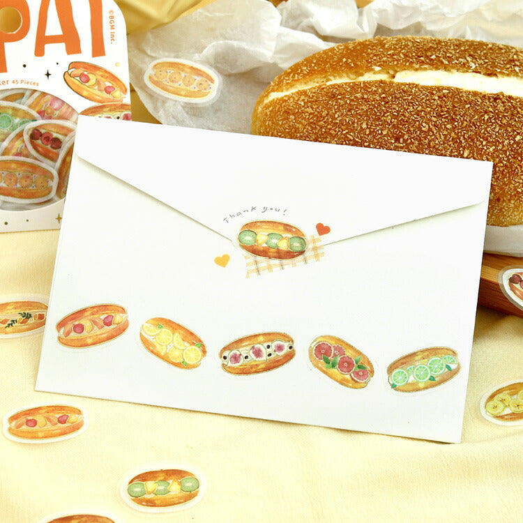 6個セット BGM ビージーエム フレークシール IPPAI いっぱい 和紙 ジュエリーがいっぱいです ホールケーキ コッペパン おうち カメラ 鳥 シール ギフトカード 手帳 箔押し コラージュ 素材 お得 まとめ買い