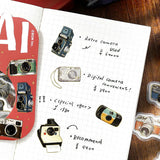 BGM ビージーエム フレークシール IPPAI いっぱい 45枚入り 和紙 ジュエリーがいっぱいです ホールケーキ コッペパン おうち カメラ 鳥 シール ギフトカード 手帳 箔押し コラージュ 素材