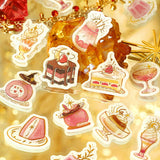 Set of 4 BGM Flake Stickers Cafe A La Mode Magic