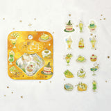 Set of 4 BGM Flake Stickers Cafe A La Mode Magic