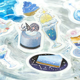 Set of 4 BGM Flake Stickers Cafe A La Mode Magic