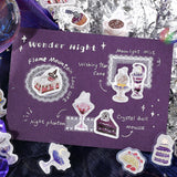 Set of 4 BGM Flake Stickers Cafe A La Mode Magic