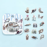 3個セット BGM ビージーエム フレークシール IPPAI 45枚入り ネコがいっぱいです vol.2 ラッコがいっぱいです スモールアニマルがいっぱいです 素材 バラバラ バラシール 手帳 箔押し お得 まとめ買い