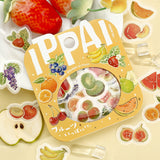 3個セット BGM ビージーエム フレークシール IPPAI 45枚入り 本がいっぱいです フルーツがいっぱいです カップがいっぱいです コラージュ 素材 バラバラ バラシール 手帳 箔押し お得 まとめ買い