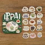 3個セット BGM ビージーエム フレークシール IPPAI 45枚入り 本がいっぱいです フルーツがいっぱいです カップがいっぱいです コラージュ 素材 バラバラ バラシール 手帳 箔押し お得 まとめ買い