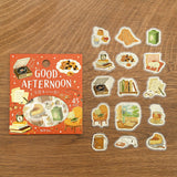 2個セット BGM ビージーエム フレークシール 今日もいい日 Good Afternoon Good Night シール バラ ダイカット カード 手帳 箔押し コラージュ 素材 お得 まとめ買い