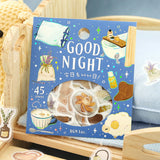 2個セット BGM ビージーエム フレークシール 今日もいい日 Good Afternoon Good Night シール バラ ダイカット カード 手帳 箔押し コラージュ 素材 お得 まとめ買い