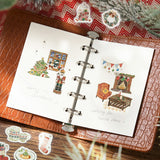 2個セット BGM ビージーエム 2025 クリスマス限定 フレークシール クリスマス・サンタさんを待つ日 青空蚤の市・クリスマスマーケット 和紙 シール 手帳 箔押し コラージュ お得 まとめ買い