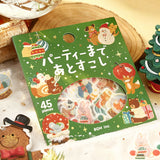 2個セット BGM ビージーエム フレークシール 2026 クリスマス限定 パーティーまであと少し クリスマスコレクション シール バラ ダイカット 箔押し お得 まとめ買い