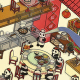 2個セット BGM ビージーエム 2.5Dシール ジオラマ世界へようこそ 二つ折り仕様 中華料理 お寿司屋 PET 紙 シール かわいい お得 まとめ買い 大人の趣味 おうち時間
