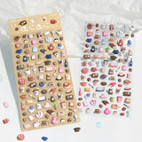 BGM ビージーエム シートシール むにむにシール ウレタン ミニパンダ ミニフラワー ミニアニマル ミニカフェ ミニスイーツ ミニパン 立体 3D スマホケース エンボス シール ギフトカード 手帳 コラージュ 素材