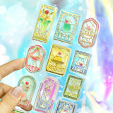[Bis zu 2 Sets pro Person] Set mit 3 BGM-3D-Blattaufklebern, Kyururun-Aufklebern mit Aurora-Folie, Cafe a la Mode