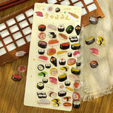[Bis zu 2 Sets pro Person] Set mit 2 BGM 3D-Blattaufklebern Kyururun-Aufkleber Sakura Sushi
