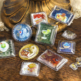 【お一人様２セットまで】2個セット BGM ビージーエム 立体シール きゅるるんシール 喫茶アラモード 郵便局 宙 3D ぷっくり ぼこぼこ デコシール ぷくぷく スマホ デコケース お得 まとめ買い