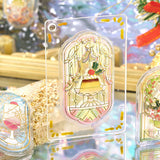 2個セット BGM ビージーエム 立体シートシール きゅるるんシール 2026 クリスマス限定 喫茶アラモード ステンド クリスマスギフト ぷっくり デコシール お得 まとめ買い シール交換