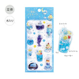 2個セット BGM ビージーエム ウォーターシール 喫茶アラモード うるうるグリーン うるうるブルー クリア カプセル 3D ぷっくり ぼこぼこ ぷくぷく 立体シール スマホ デコシール デコケース お得 まとめ買い