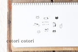 Cotori Cotori 고무 스탬프 싱글 고양이 고무 스탬프 타입 유형