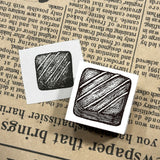 パティシエハリネズミ スタンプ 20×20mm 読書するタルトくん ぐうたらコロロ 丸チョコ 四角チョコ ハートチョコ しましまチョコ ぐうたらハリー ガチャガチャ 見上げるモカ テディベアのベビー