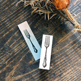 Pastry Chef Hedgehog Stamp 40×12mm Spring Ivy Light Star Garland Single Rose Fork Knife