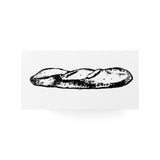 パティシエハリネズミ スタンプ 40×20mm thankyou i wish you happiness フランスパン ピクニック パントレー 平テーブル ガラスドーム