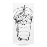 Pastry Chef Hedgehog Stamp 60 x 30mm Doll Case Ticket Retro Sign Frappuccino Memo