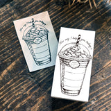 Pastry Chef Hedgehog Stamp 60 x 30mm Doll Case Ticket Retro Sign Frappuccino Memo