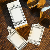Konditor Igel-Stempel, 60 x 30 mm, Puppenetui, Ticket, Retro-Schild, Frappuccino-Memo, Vintage-Tag, karierter Cheki-Halter