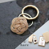 hare 水引結びのチャーム 四葉結び 梅結び 桐箱入り バッグチャーム キーリング キーホルダー 母の日 水引 日本 国産 ゴールド ハレの日 和風 デザイナー HARE ハレ 大人 おしゃれ かわいい