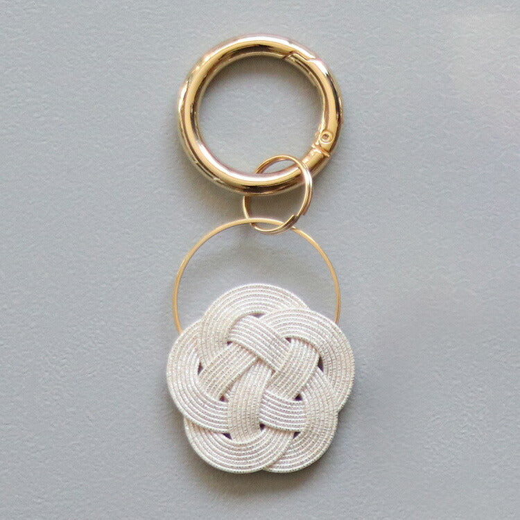 ♡⌘ Porte-Bonheur ⌘ 様♡専用　✿ジョリーフルール✿ショルダー紐 hare 水引結びのチャーム 四葉結び 梅結び 桐箱入り バッグチャーム