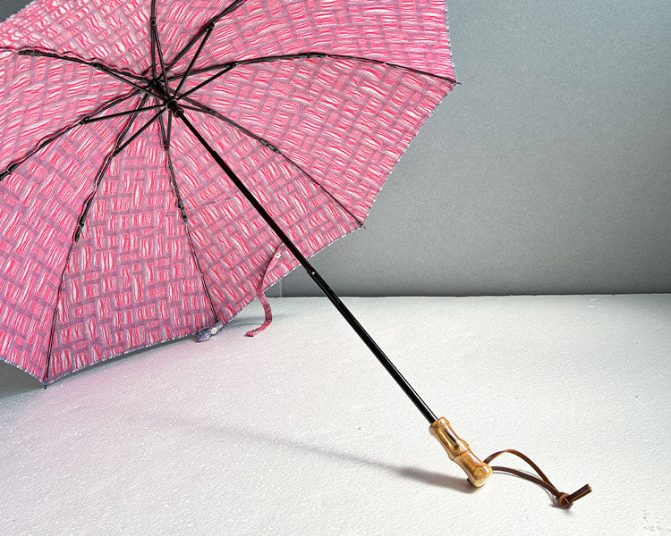 Hiraten Hiraten Parasol iwasa × Hiraten Pink Blue Square Long Umbrella 접이식 우산