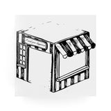 Pâtisserie Chef Hedgehog Stamp 58 x 58 mm Boîte à cadeaux