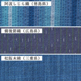 cohana コハナ 限定 日本の青 素材の青 藍重ねの糸通しセット 3個入り 阿波しじら織 備後節織 松阪木綿 伝統織物 糸通し 日本製 裁縫道具