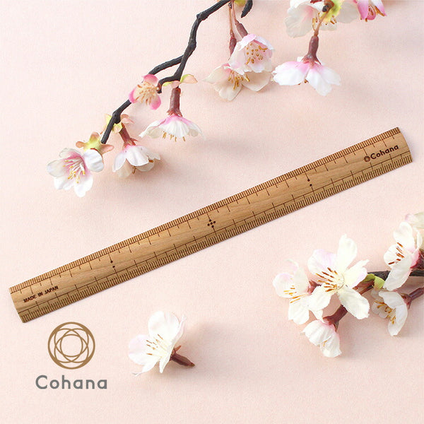 コハナ cohana sakura 春限定 さくらの木の定規 20cm さくら 45-348 定規 ものさし ルーラー 木製 限定 日本製 プレゼント ギフト 手芸用品 裁縫道具 ソーイング 桜 限定色