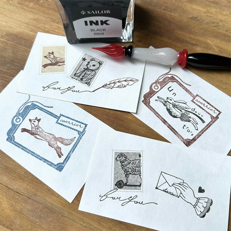Kinotorico キノトリコ スタンプ No.56 切手フレーム はんこ かわいい ギフト 手帳 メモ デコレーション デコ