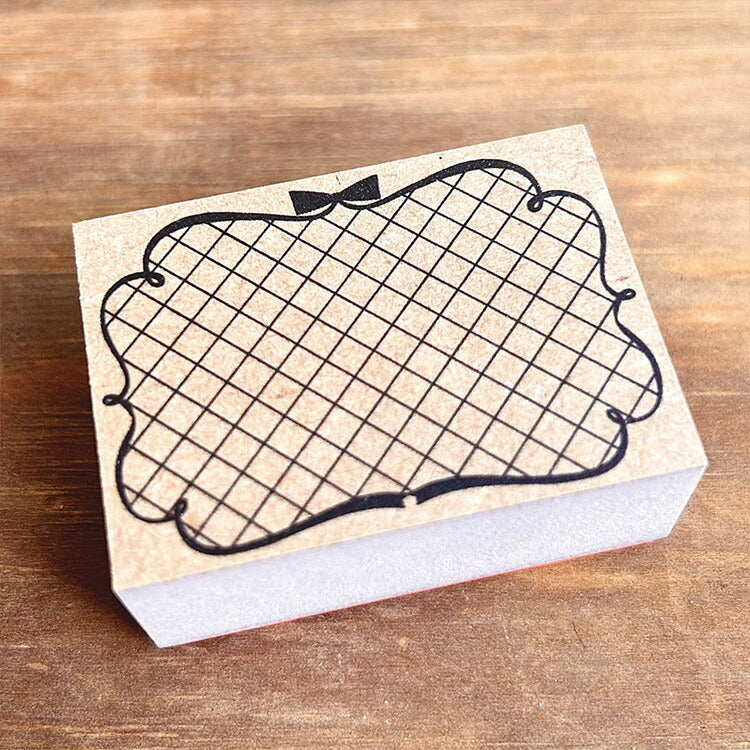 Kinotorico キノトリコ スタンプ No.60 courrier No.65 Frame-grid ribbon はんこ かわいい ギフト 手帳 メモ デコレーション デコ