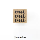 Kinotorico キノトリコ スタンプ oui フランス語 はい yes メッセージ 文字 テキスト ワンポイント はんこ かわいい レトロ クラシック 洋書 ギフト 手帳 メモ