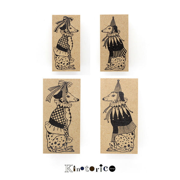 Kinotorico キノトリコ スタンプ ダルメシアン 犬 サーカス パーティ お祝い はんこ かわいい レトロ クラシック 洋書 ギフト 手帳 メモ